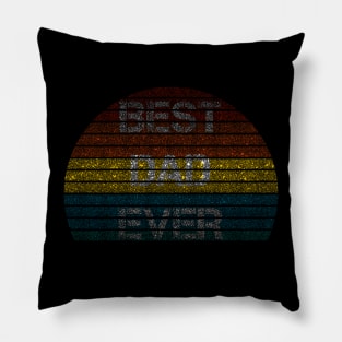 Vintage best dad ever sunset Pillow