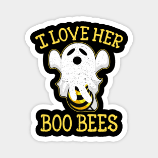 Boo Bees Shirt Halloween Couple I Love Her Matching Costume Magnet