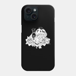 Halloween Love in Black and White Phone Case