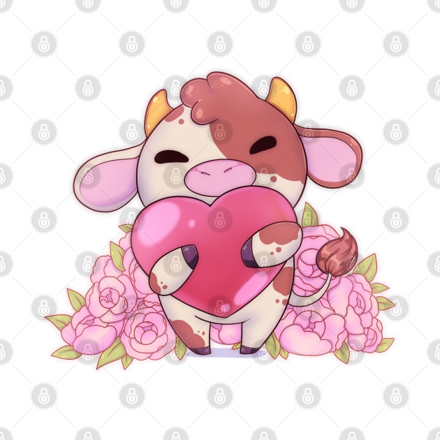 Little cow with heart by Itsacuteart