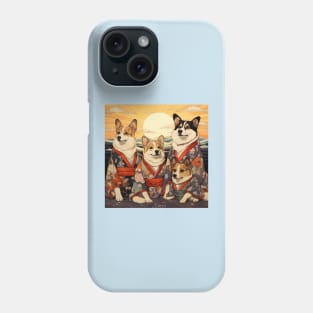 Corgis in Kimonos Phone Case