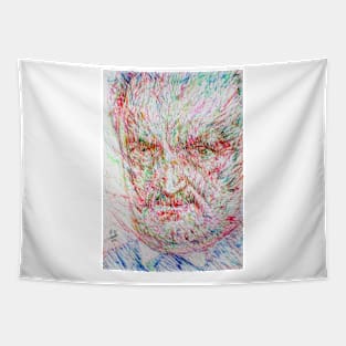 MARTIN HEIDEGGER watercolor and ink portrait Tapestry