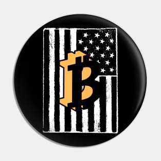 Bitcoin American Flag Pin