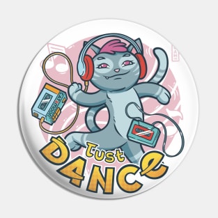 Cute Black Cat Just Dance Pin