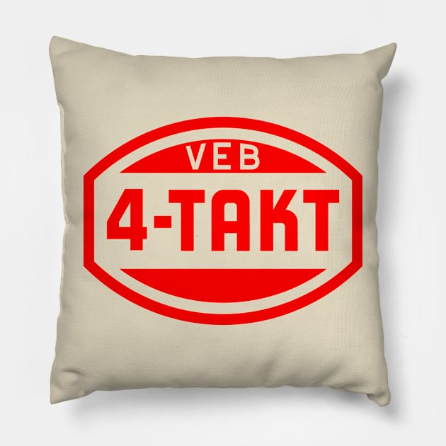 VEB 4-stroke logo (1c) Pillow by GetThatCar