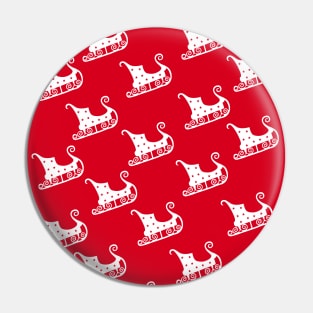 santa's sleigh red random pattern Pin