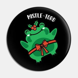 Mistle-Toad Funny Frog Cottage Core Aesthetic Christmas Gift Pin