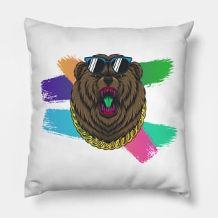 BEAR GLASSES Pillow