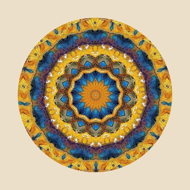 Kaleidoscope No. 7 - Blue and Tan by PhotosbyHealy