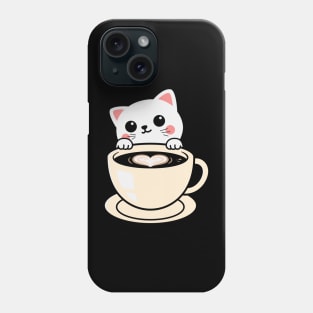 Coffee and Cat Lover Phone Case