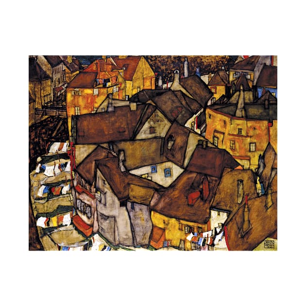 Egon Schiele Krumau Crescent of Houses (The small City V) by pdpress