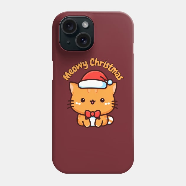Catmas tabby ginger cat Phone Case by Japanese Fever