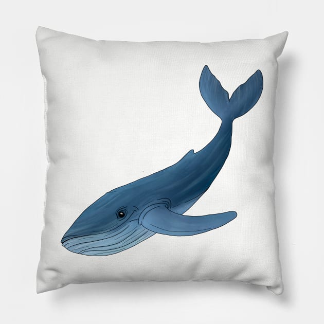 Blue whale Pillow by LeighsDesigns