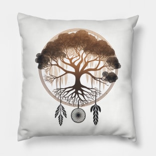 Dream Catcher Tree - Designs for a Green Future Pillow