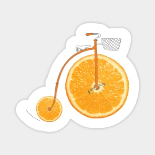 Nursery Orange Bicycle Magnet