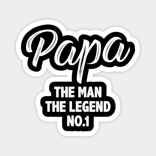 Grandpa Papa the man the legend the number one Magnet by MinyMerch