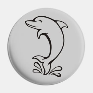 Dolphin Icon Pin