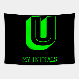 Letter U Initials Unique Name T-Shirt Tapestry