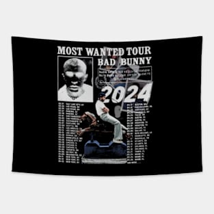 Bad Bunny Most Wanted Tour List Tapestry