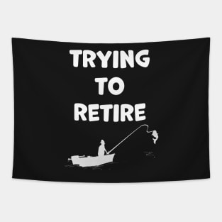 Upcoming retirement Funny Fishing Learning Tapestry