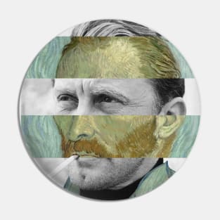 Self Portrait by Vincent Van Gogh and Kirk Douglas Pin