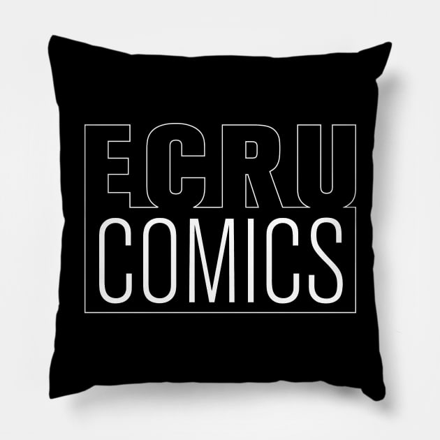 ECRU COMICS LOGO ALTERNATE Pillow by carrillo_art_studios