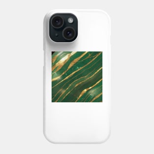 Emerald Green Gilt Marble Phone Case