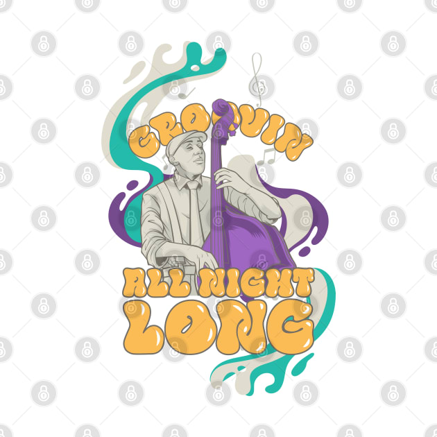 Groovin' All Night Long Funk Disco TShirt TeePublic