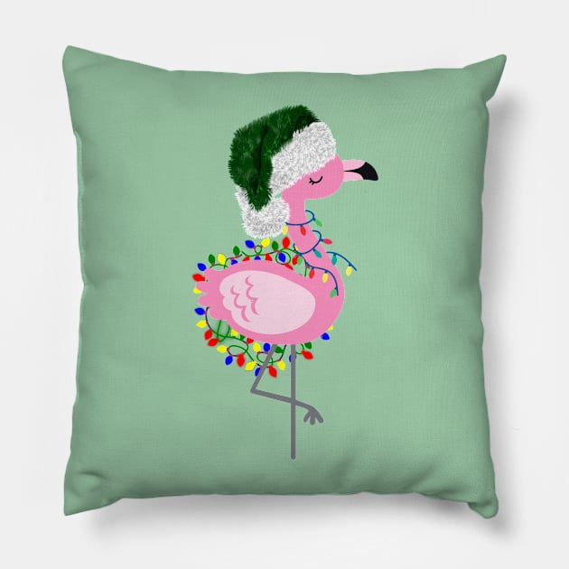 Tropical Christmas Pillow by theplaidplatypusco