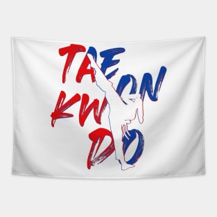 Kick like a girl - Taekwondo high kick girl Tapestry