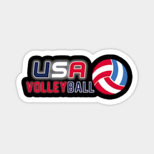 Usa Colors And Volleyball Magnet