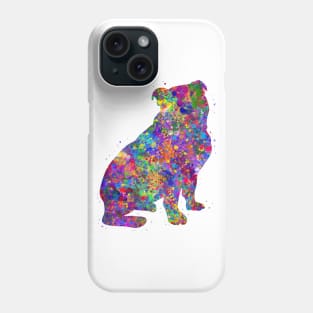 English Bulldog Puppy watercolor Phone Case