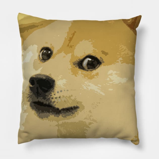 Meme doggo Pillow by ms.fits