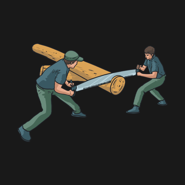 Lumberjacks Sawing Log Lumberjack by fromherotozero