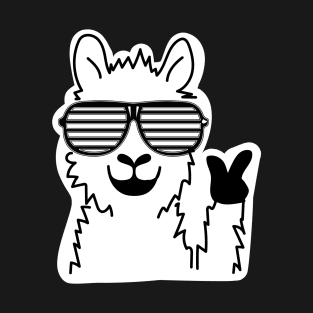 Funny Llama, No Drama Llama Sunglasses Llama Gift Fun Alpaca T-Shirt