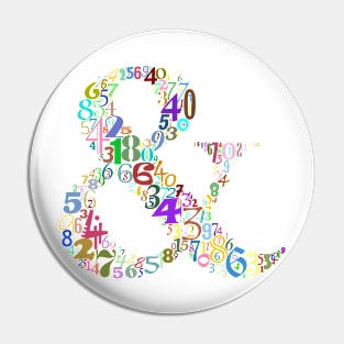 Multicoloured Ampersand Pin