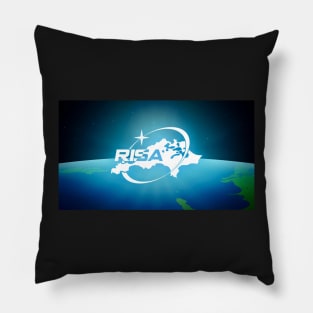 Rottnest Island Space Agency (RISA) Logo In The Quokkasphere Pillow