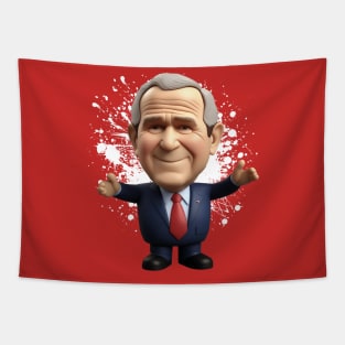 George Bush plastic figure Tapestry