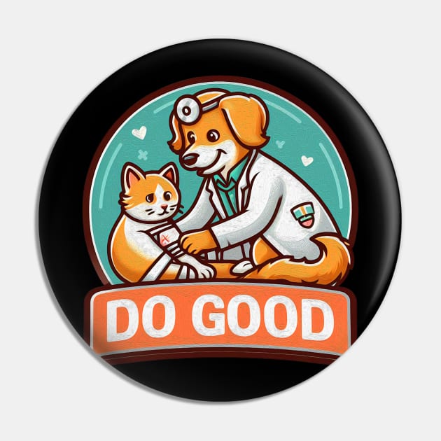 Do Good Dog Doctor Bandage Cat Injury Pin by Plushism