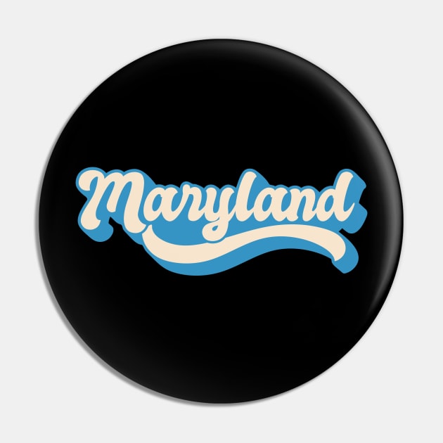 Maryland Retro Pin by SunburstGeo