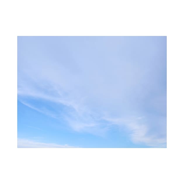 Blue sky, fluffy clouds, aesthetic sky by MarJul