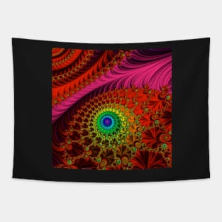 Embroidered Silk and Beads Tapestry