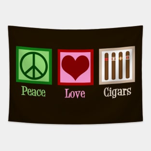 Peace Love Cigars Tapestry
