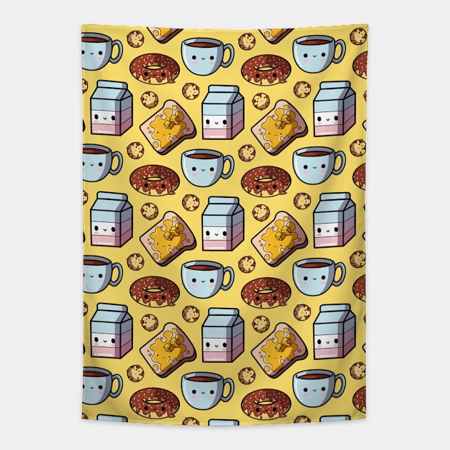 Cute Breakfast Tapestry by Jotalandia