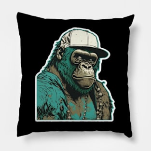 Shades of Toughness - Cool Gorilla Pillow