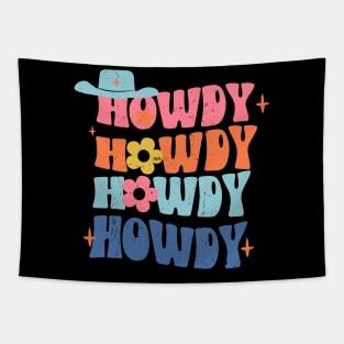 Groovy Howdy Rodeo Western Country Southern Cowgirl colorful Tapestry