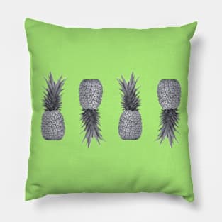 Silver Upside Down Pineapples Pillow