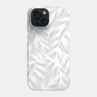 Painted Gray Leaves Phone Case