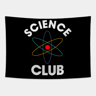 science club scientist typography with drawing Tapestry