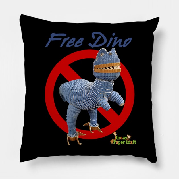 Free dino Pillow by CrazyPaperCraft